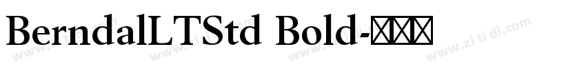 BerndalLTStd Bold字体转换
